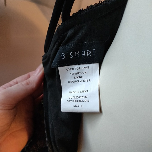 Black sparkle formal knee length dress - Picture 6 of 6